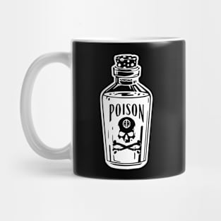 skull and poison for halloween Mug